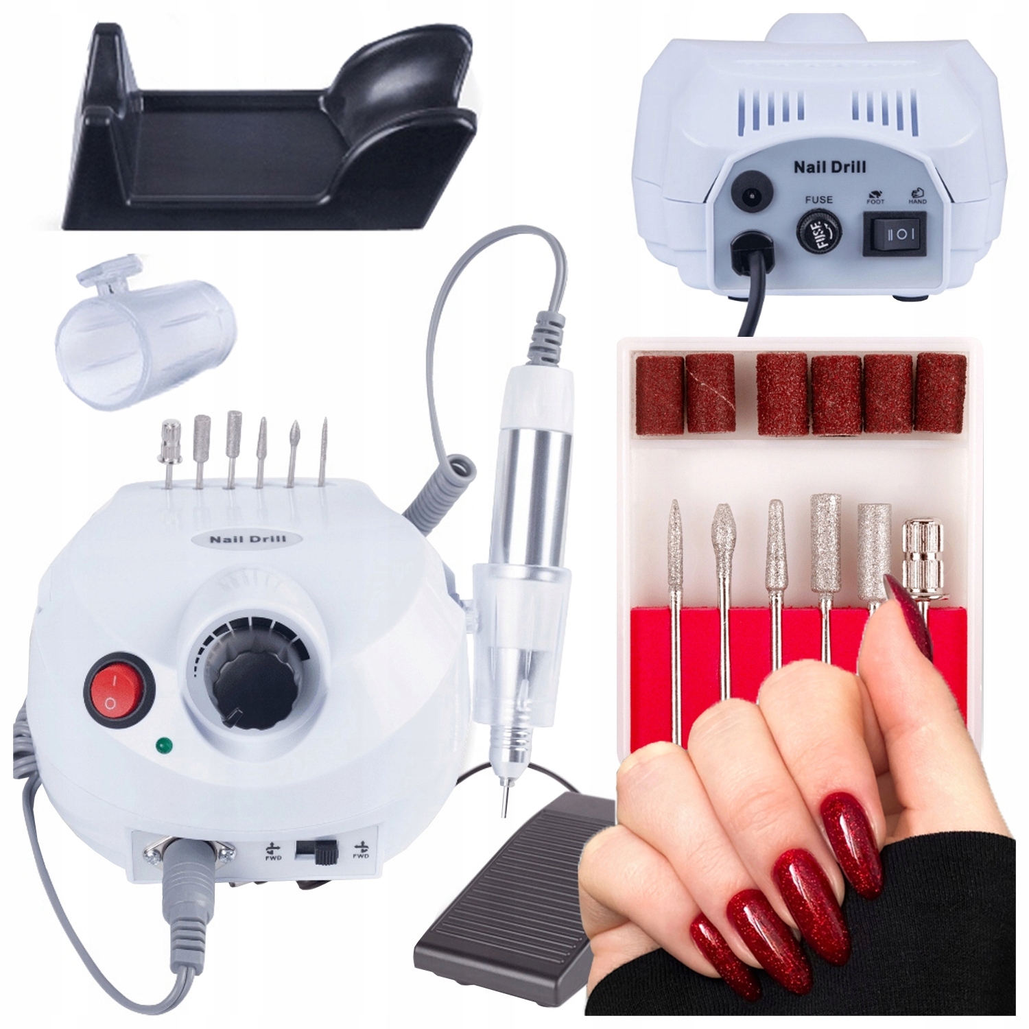 Frezarka Do Paznokci Manicure Pedicure Frezy Hybrydy Mocna Profesjonalna