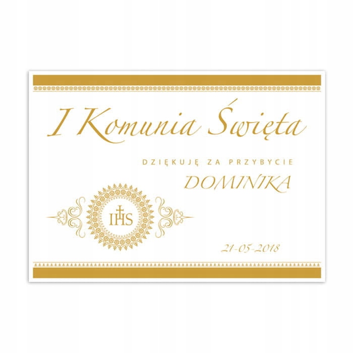 

Plakat komunijny personalizowany ozdoba sali