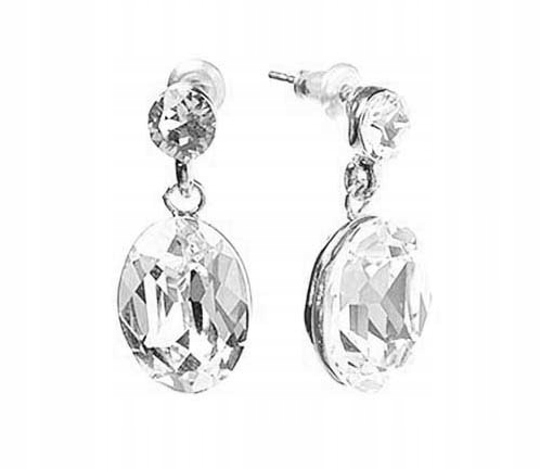 Stříbrné Náušnice s křišťálem elegantní zavěšení pro ženy, odolné, Colibra