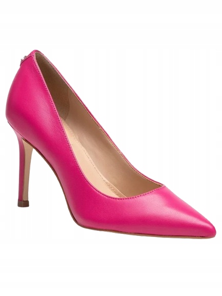 Guess Růžové Lodičky Z Přírodní Kůže Na Městském Podpatku 39 Gpg