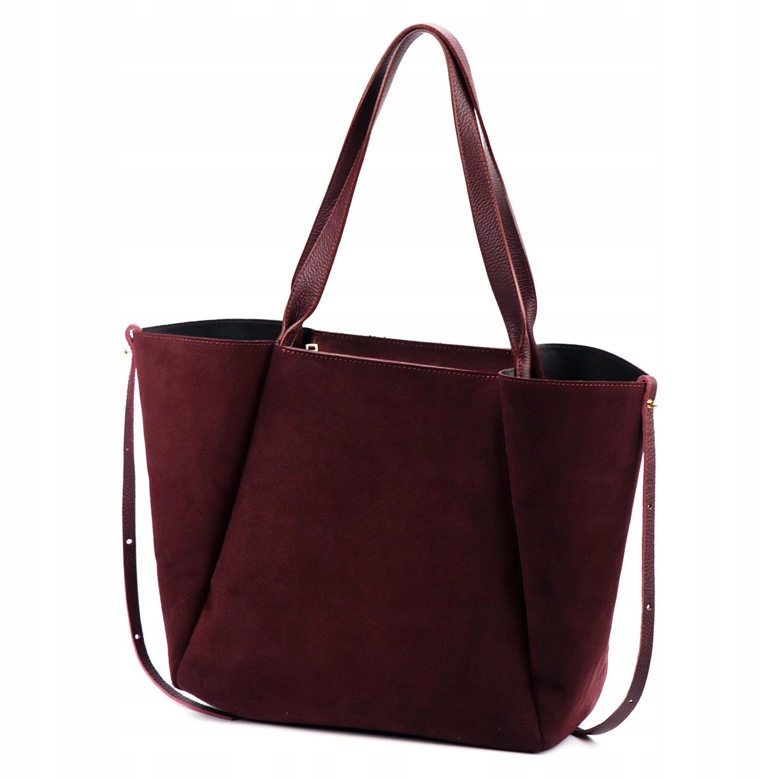 Dámská shopper kabelka kožená bordó velká A4 Luka