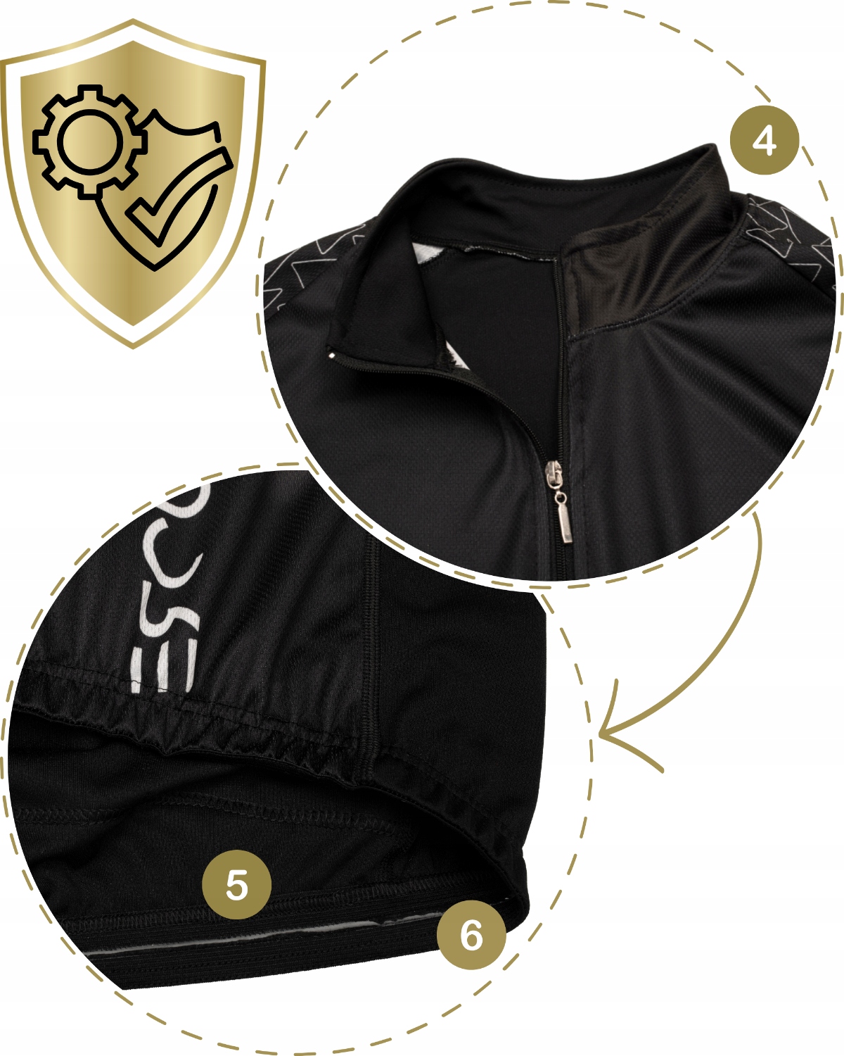 Koszulka Rowerowa Męska z Krótkim Rękawem Kolarska na Rower Termoaktywna XL Rodzaj Rozpinane