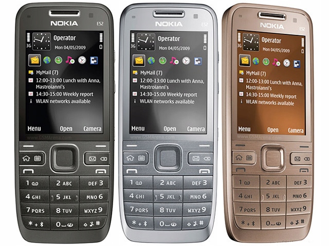 Nokia E52 3 Farba Čierna Strieborná Hnedá Propagácia