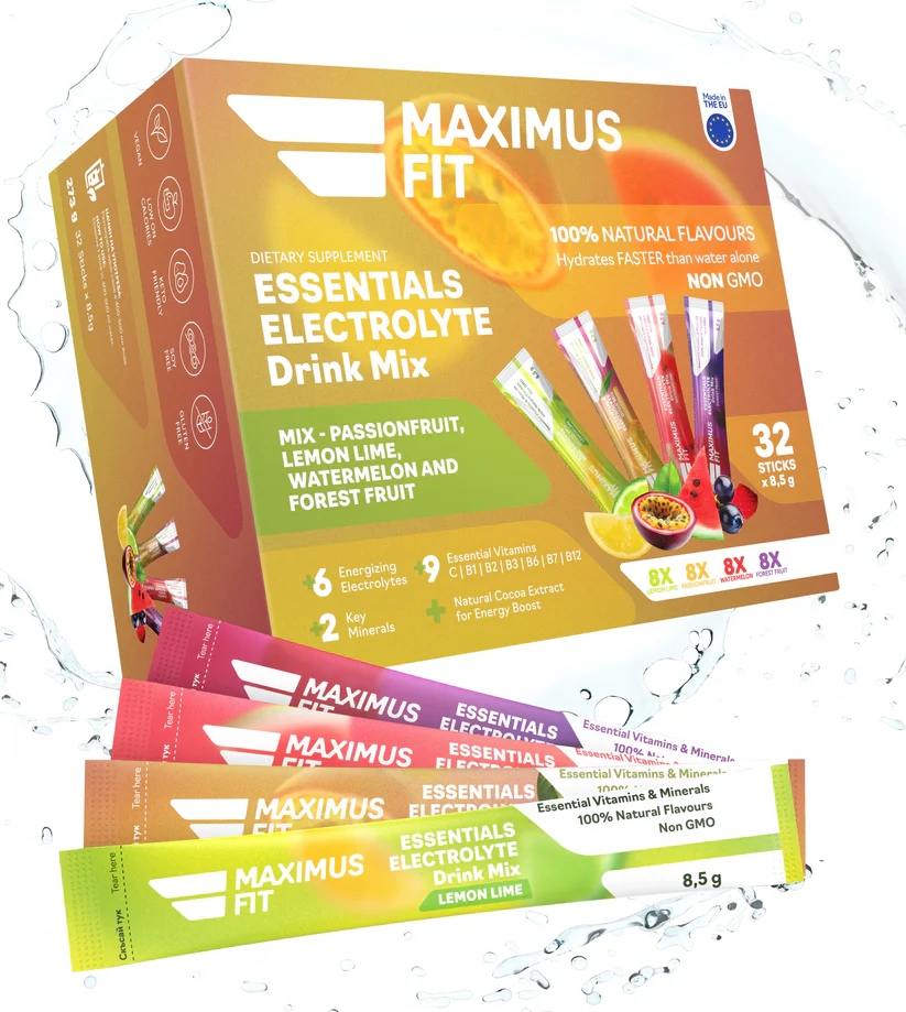 Elektrolyty MaximusFit Hydratace Hořčík Draslík Různé příchutě Bez cukru Set