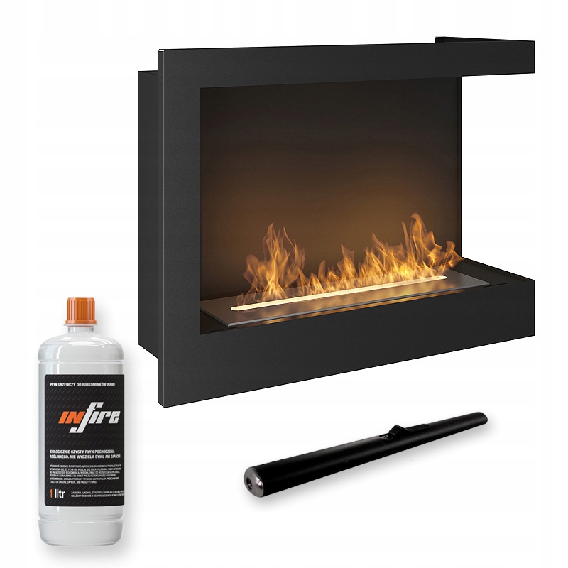 Biokrb na zabudovanie rohový pravý 60 cm Corner R 600 Simplefire