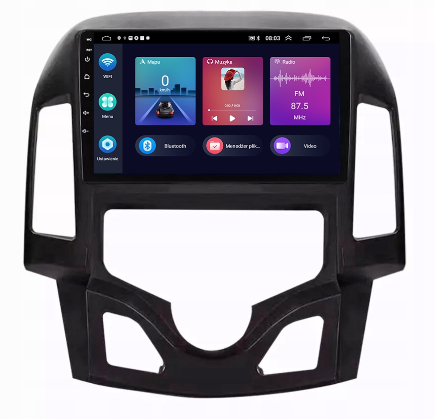 Rádio Gps Android Navigácia Bt Hyundai I30 2006-2012 Carplay 4GB 64GB