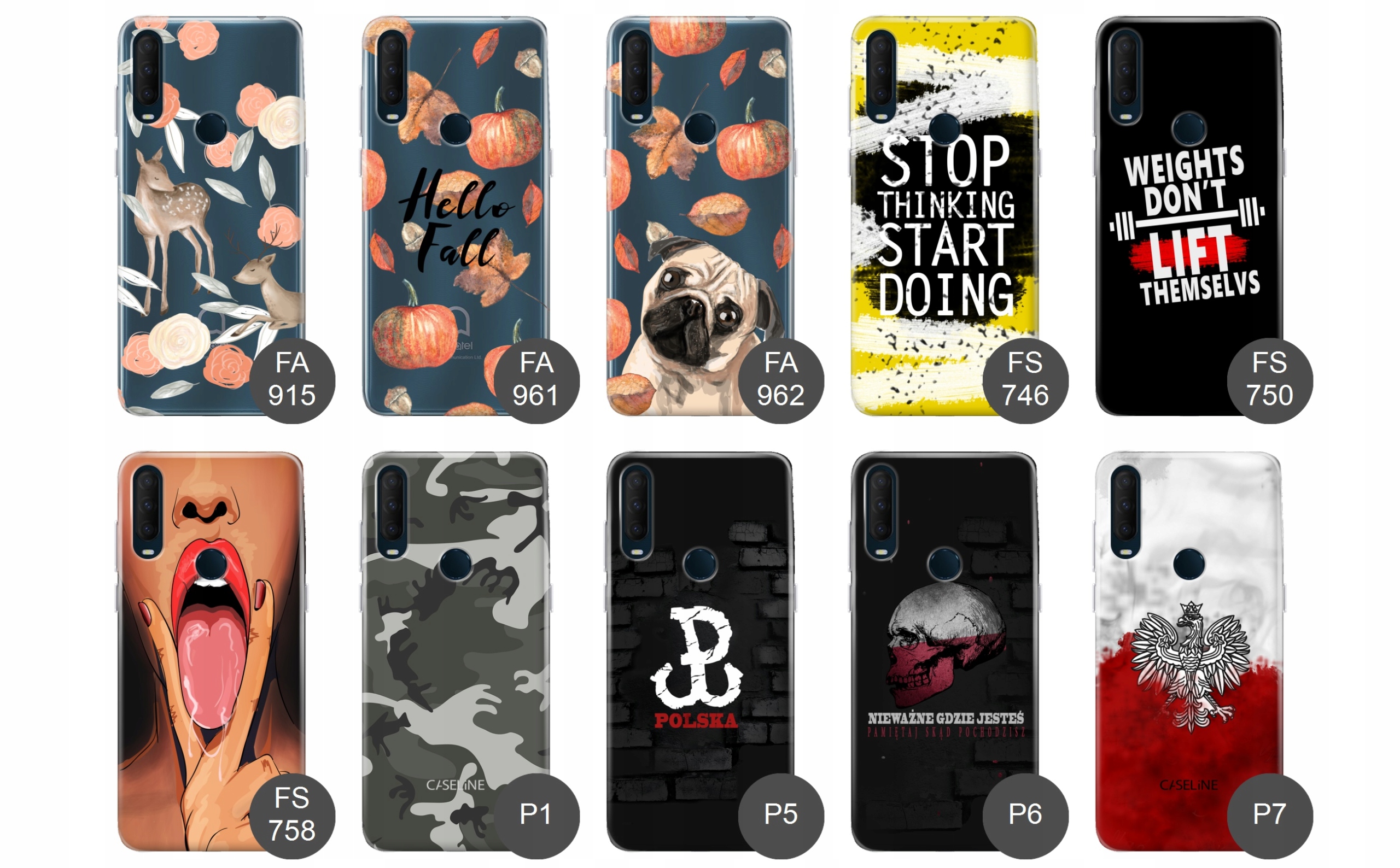 Etui do Alcatel 1S 2020 case wzory guma