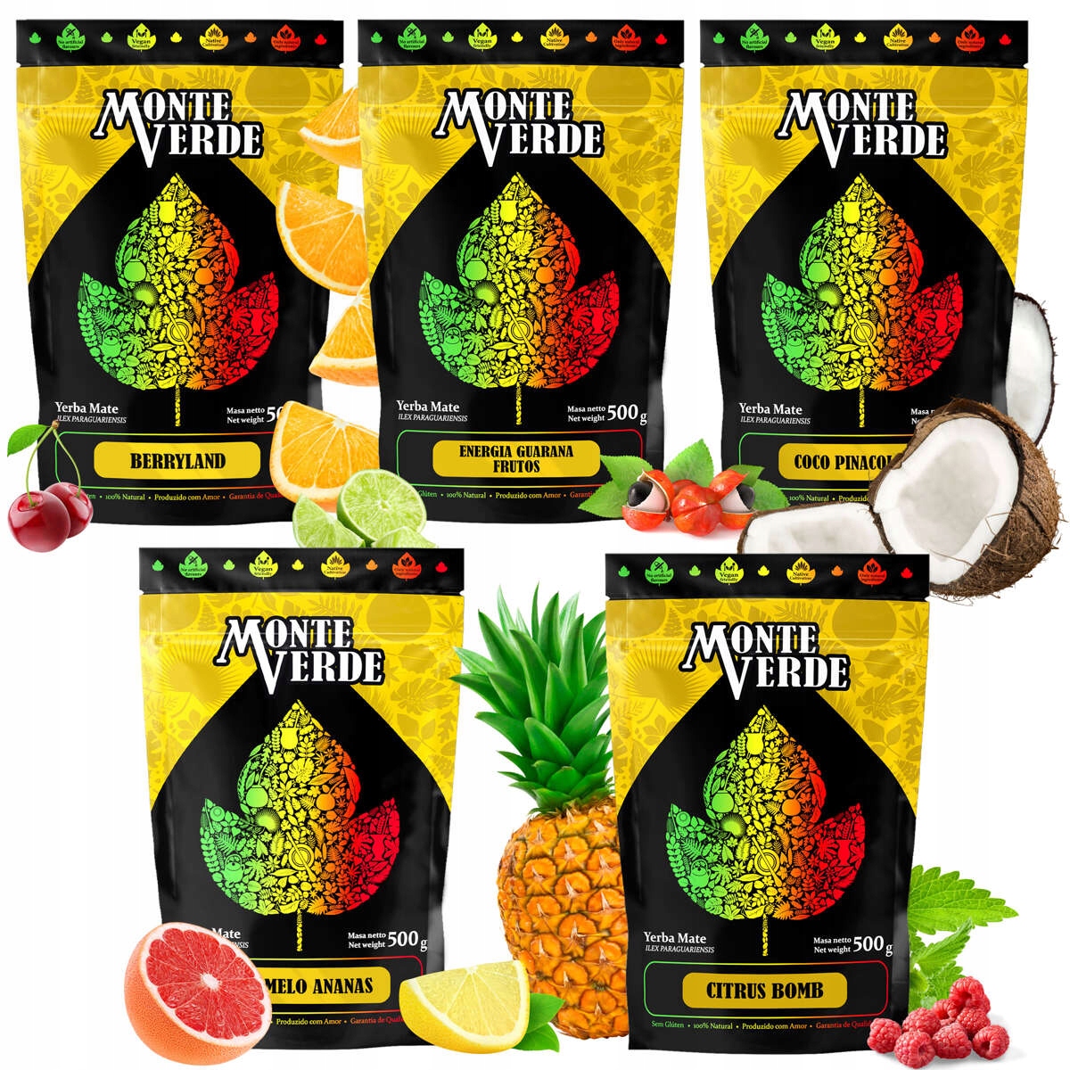 Levně Yerba Mate Monte Verde Menta Limon Citronová 5x 500g silné osvěžení