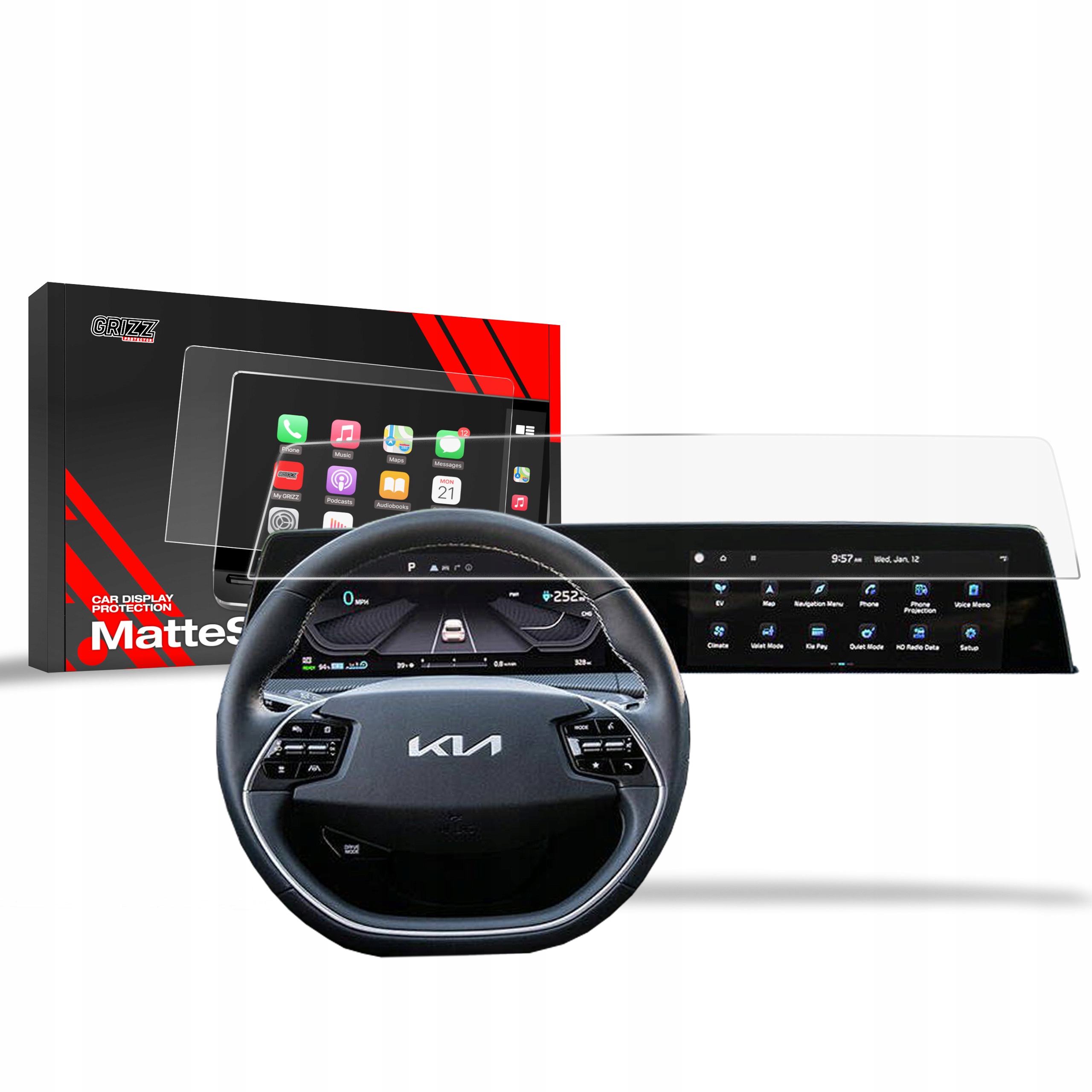 Fólie na displej (matná), Kia EV6, 2021- ,