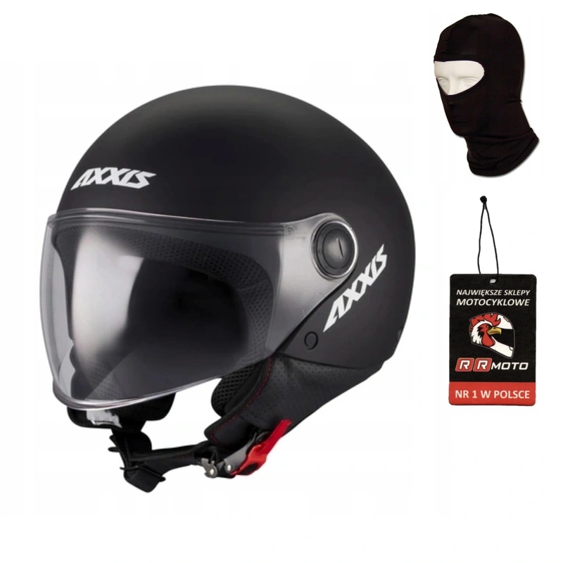 Motocyklová prilba Axxis Square S Solid A1 Matt Black čierna matná Darčeky