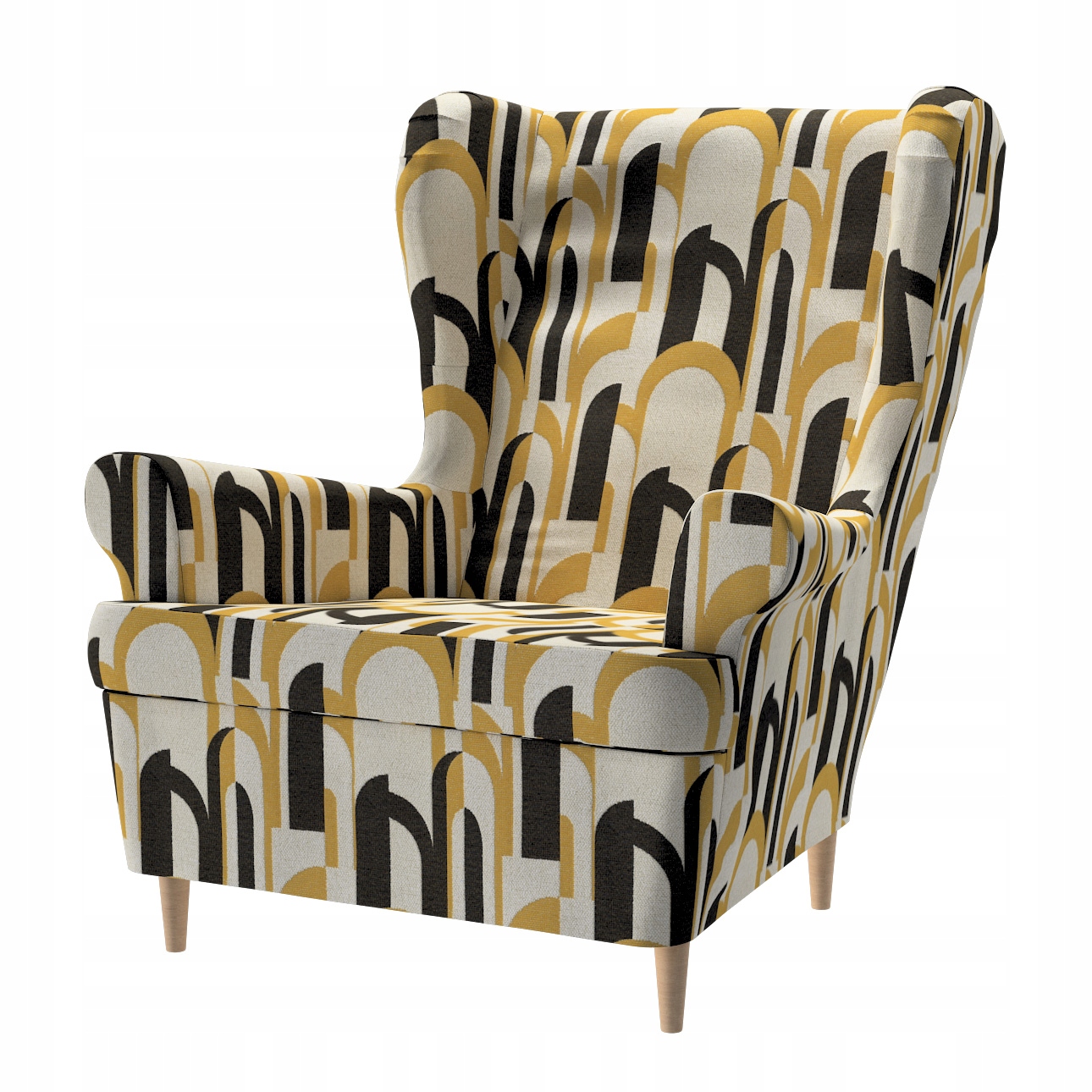 Poťah na kreslo Strandmon Ikea, oranžový