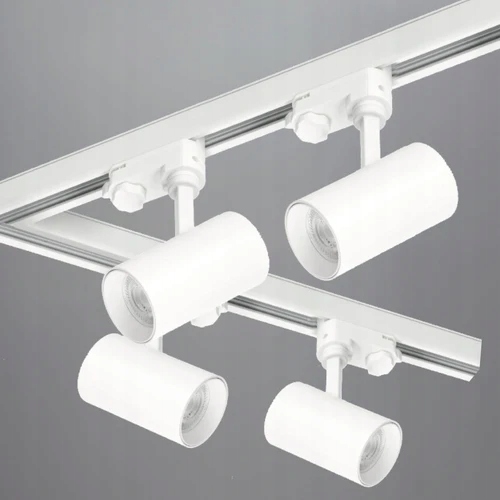 Zestaw Oświetlenie Szynowe 2m+1m + łącznik + 4 lampy + zasilanie + zaślepka Długość 3 m