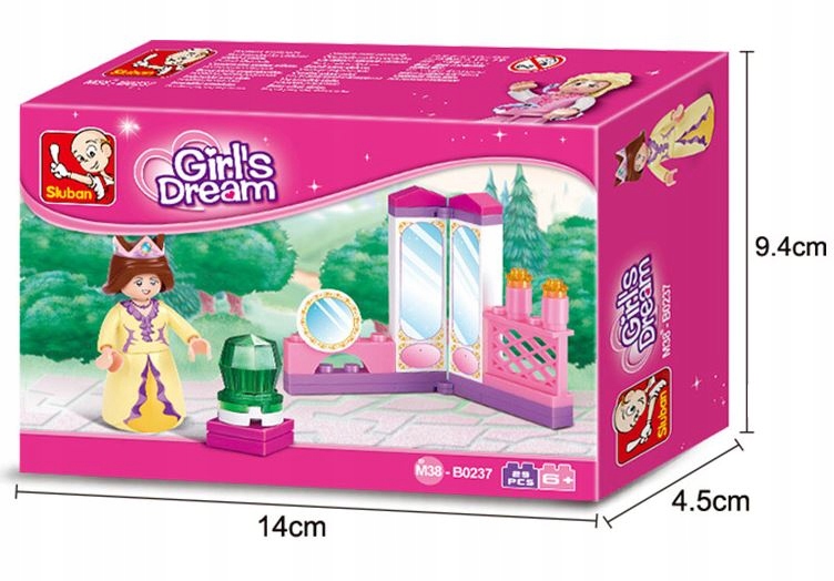 KLOCKI SLUBAN KRÓLEWNA KSIĘŻNICZKA LUSTRO GIRL Marka Sluban