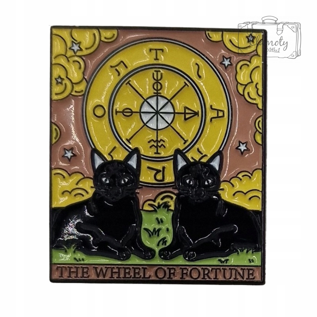 

Przypinka Metalowa Metal Kolorowa Cat Tarot Kot