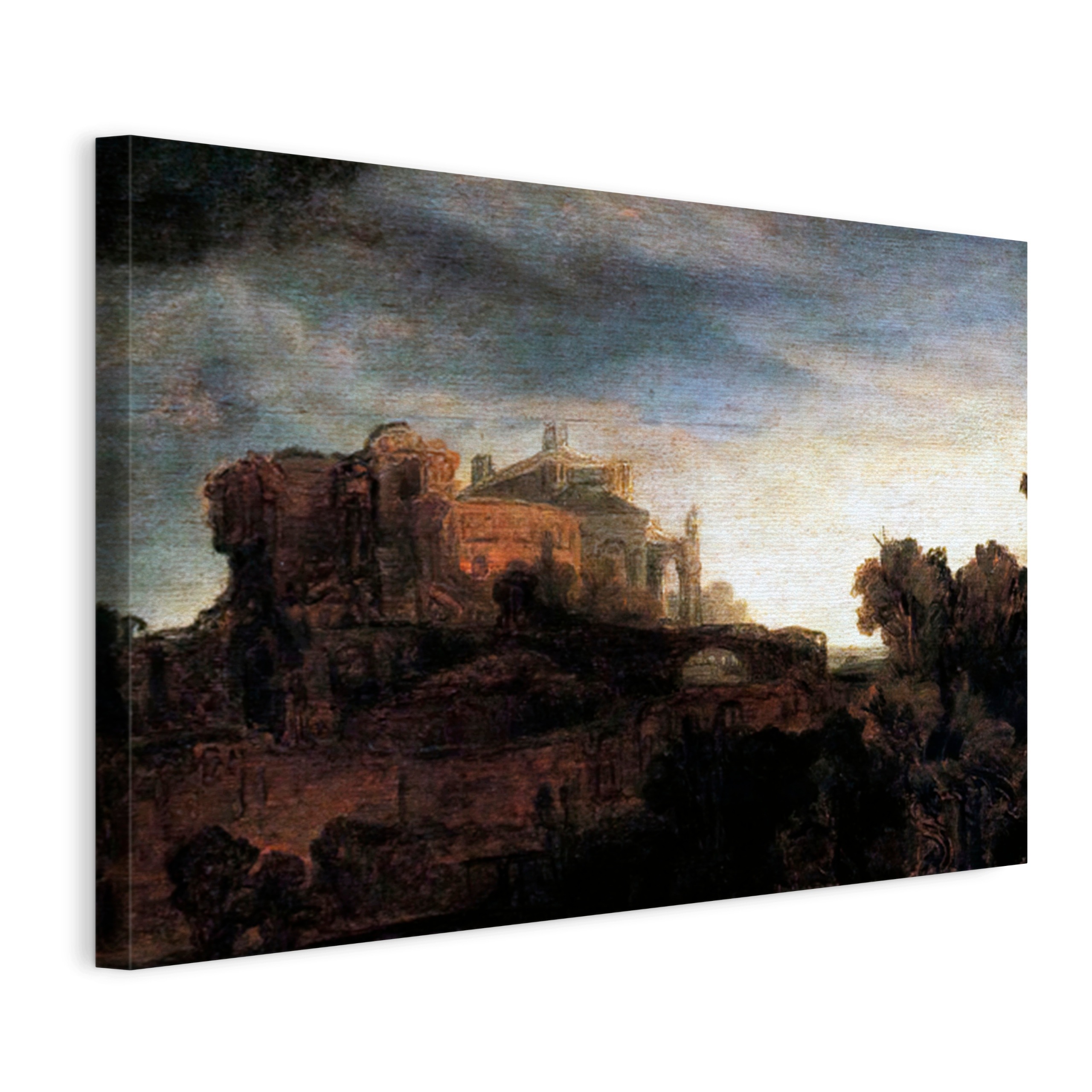 Obraz Na Plátně Rembrandt Harmenszoon Van Rijn Krajina Z Budovy 120x80