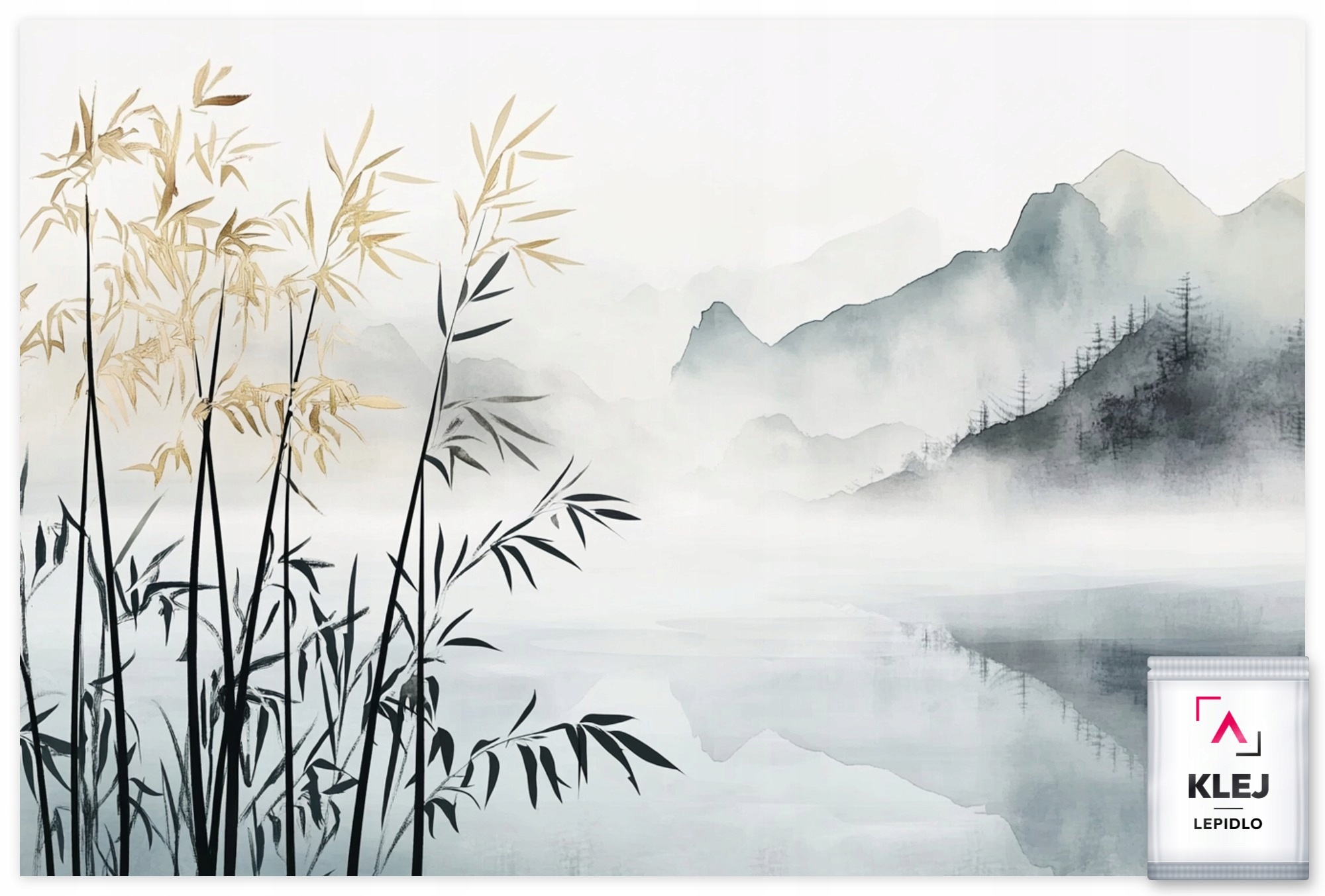 Fototapeta Flizelina Asie Čína Japonsko Bambus Jezero Hory 368x254 130g
