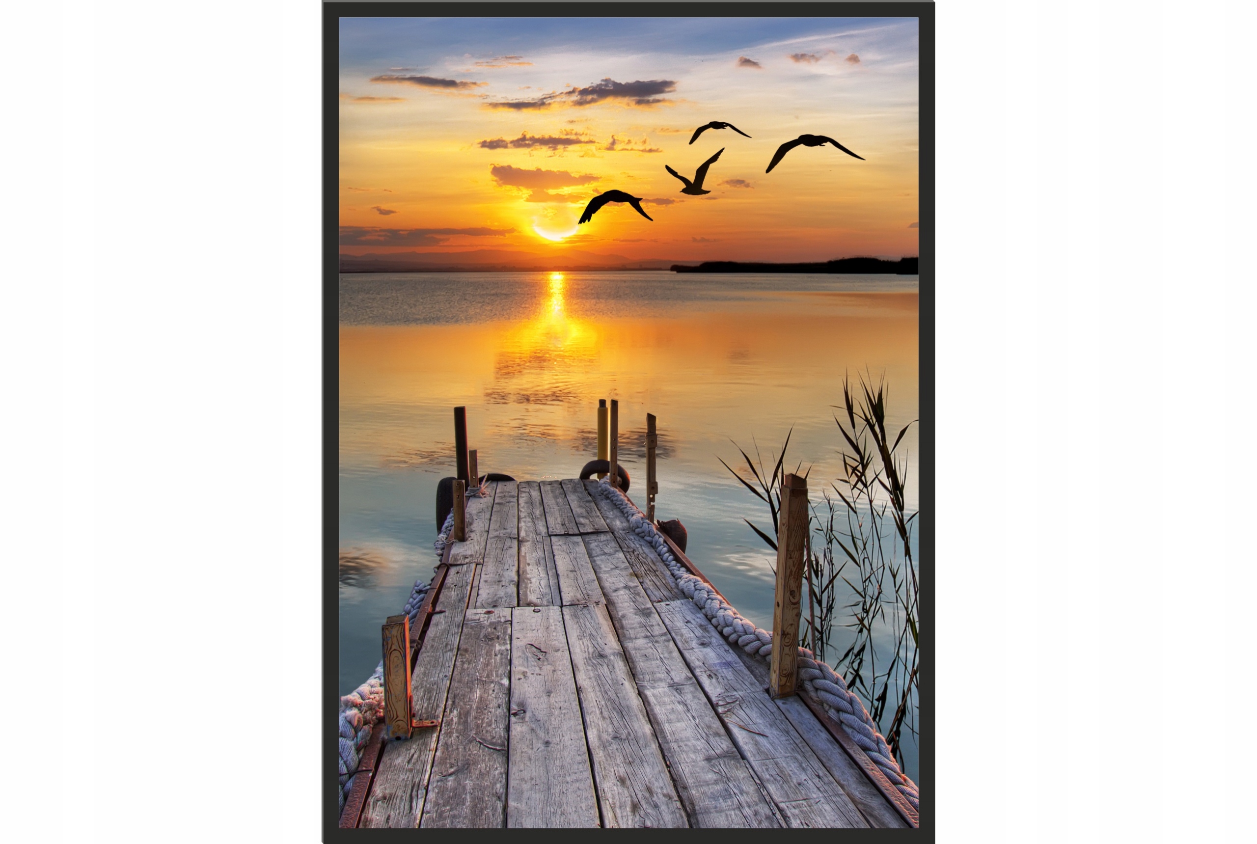 

Obraz plakat 40x30 pomost jezioro zachód słońca