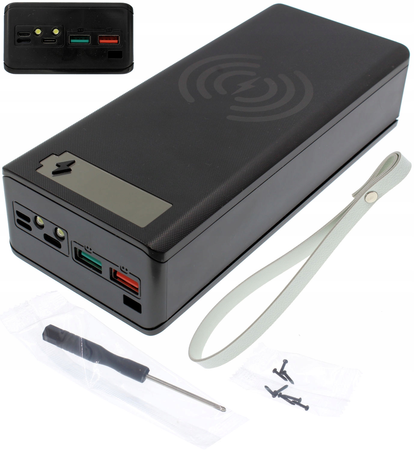 PowerBank Obudowa 16x18650 2xUSB Indukcjyjne QC