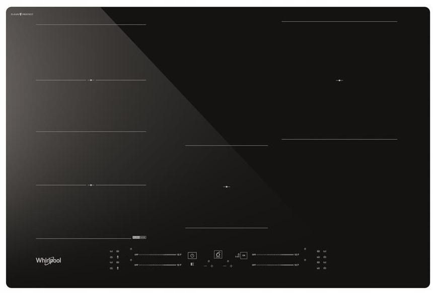 Indukční varná deska Whirlpool Wf S1577 Cpne CleanProtect 5 Pól 77 cm Černá