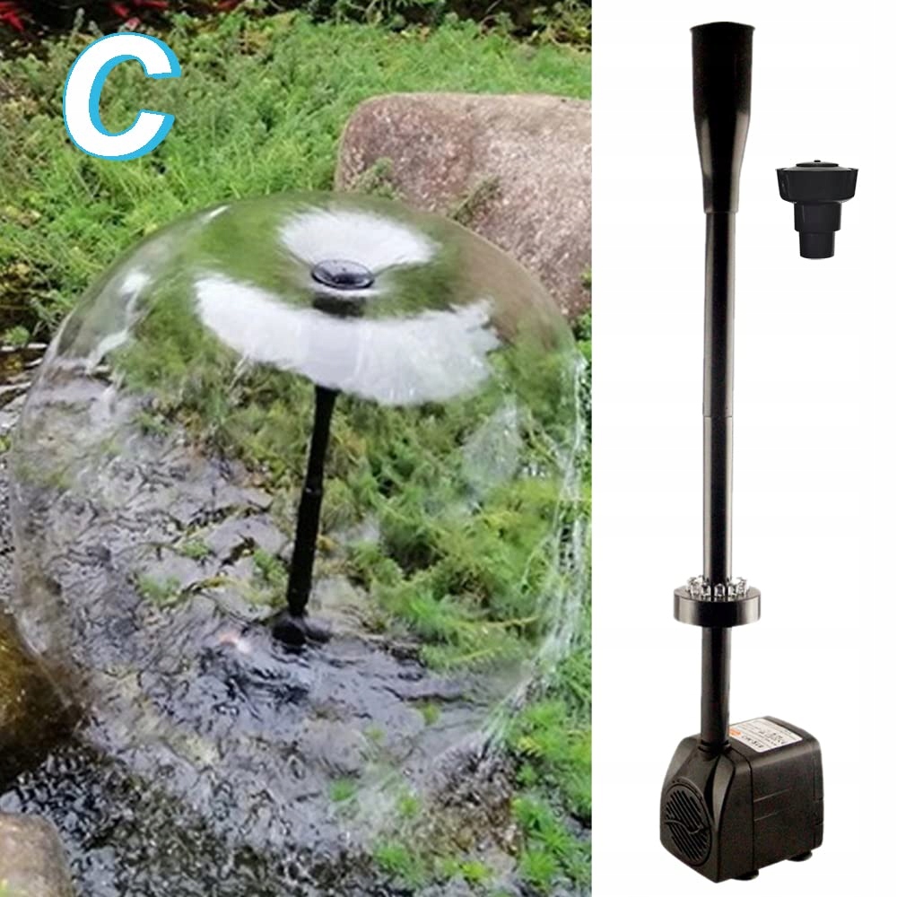 SUNSUN Pompa Fontannowa LED Cicha Do Oczka Wodnego Akwarium 750L/H 15W — miniatura 2