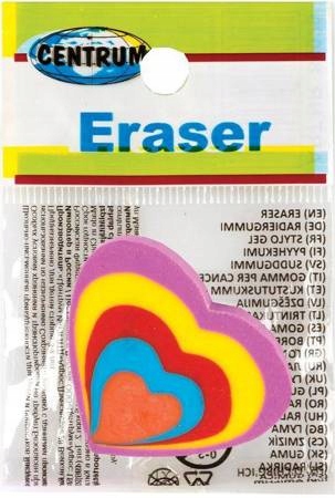 Gumka do ścierania serduszko na ołówek