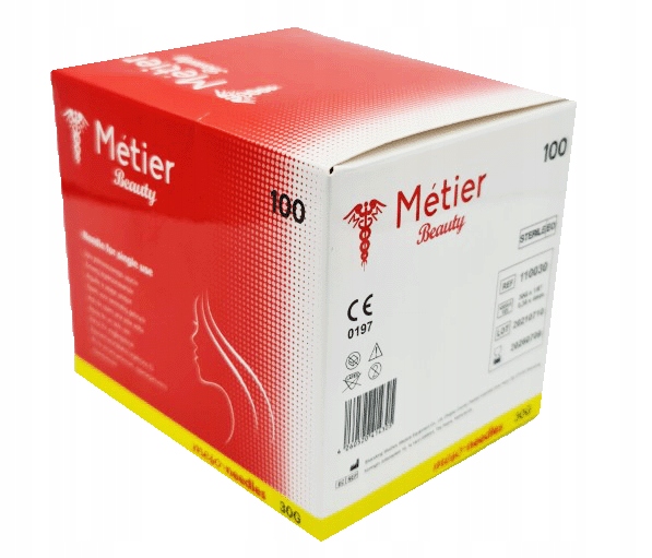 

Igły do Mezoterapii 30GX1/6" 0,3X4mm A'100