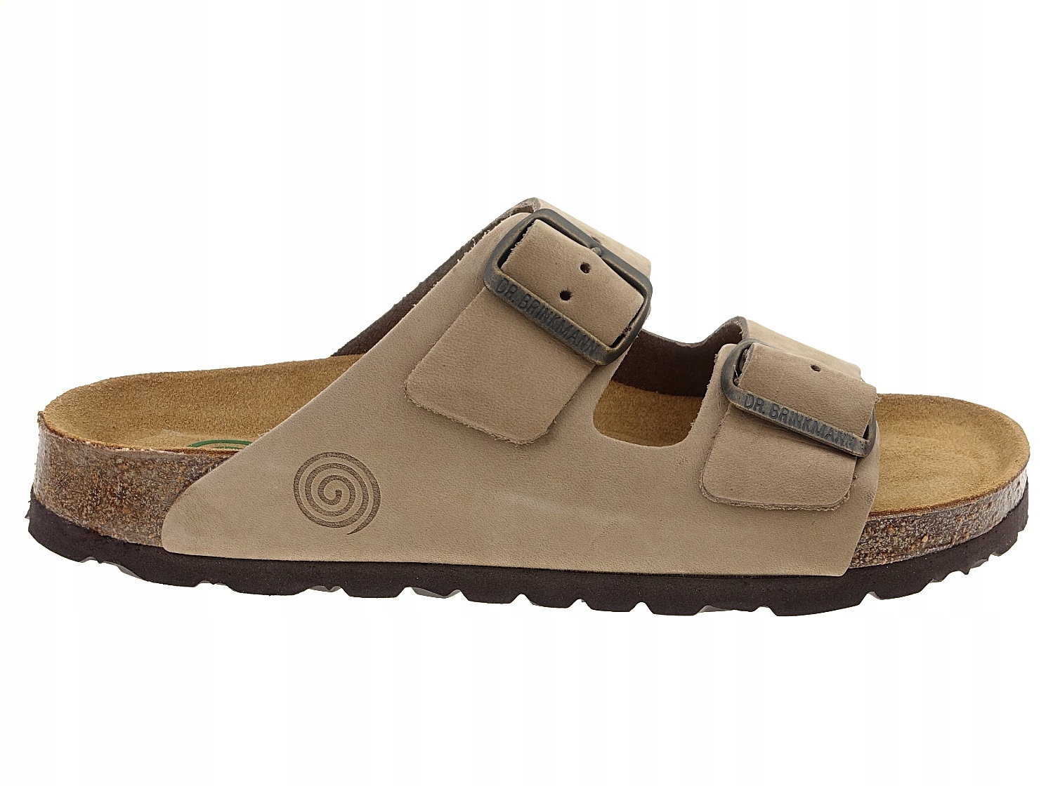 Dr. Brinkmann klapki 600130-08 beż taupe, skóra 36