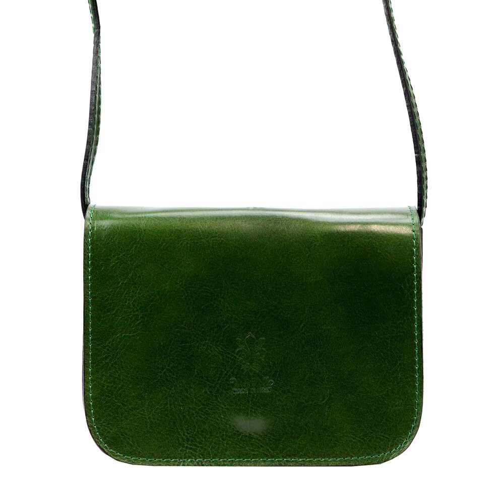 Dámská kožená kabelka Florence 43 v tmavě zelené kožené barvě