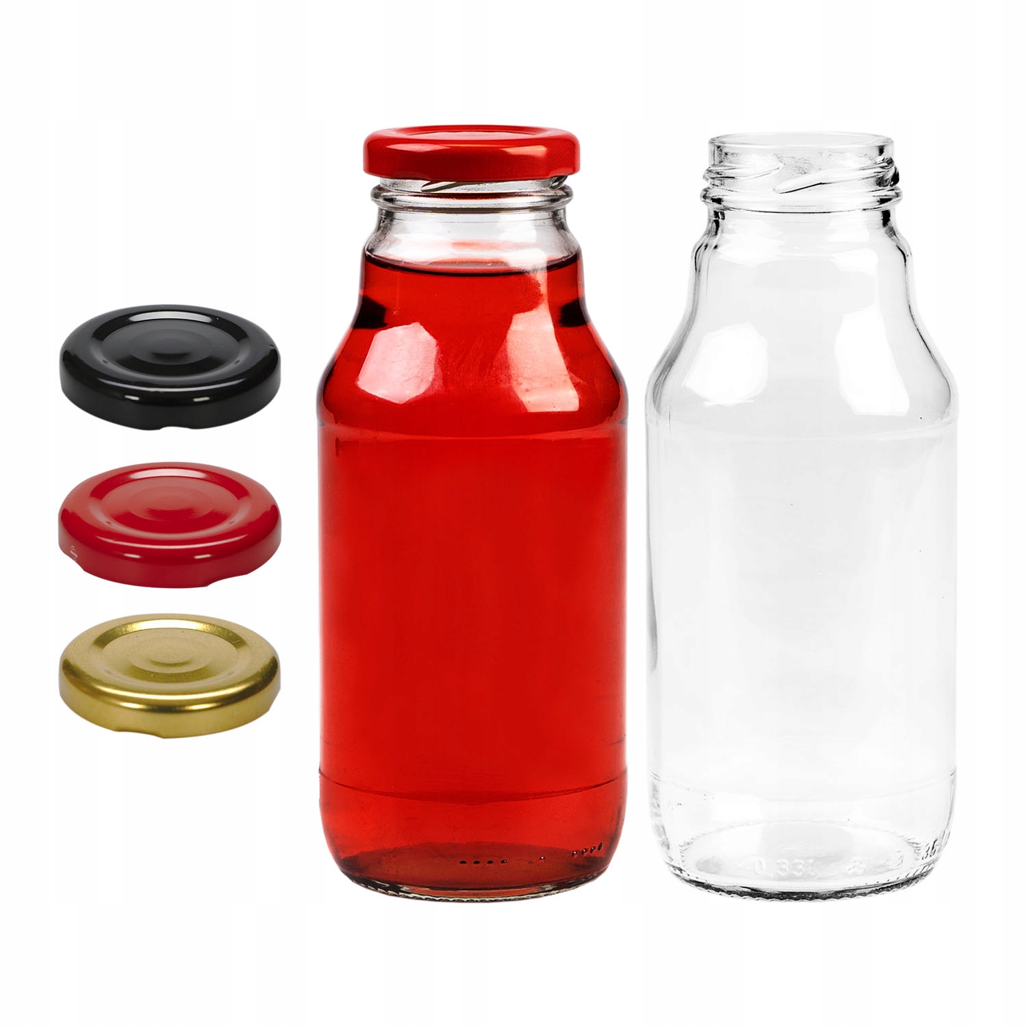 

10x Butelka Soczek 330ml Z Zakrętką Na Sok Nalewki