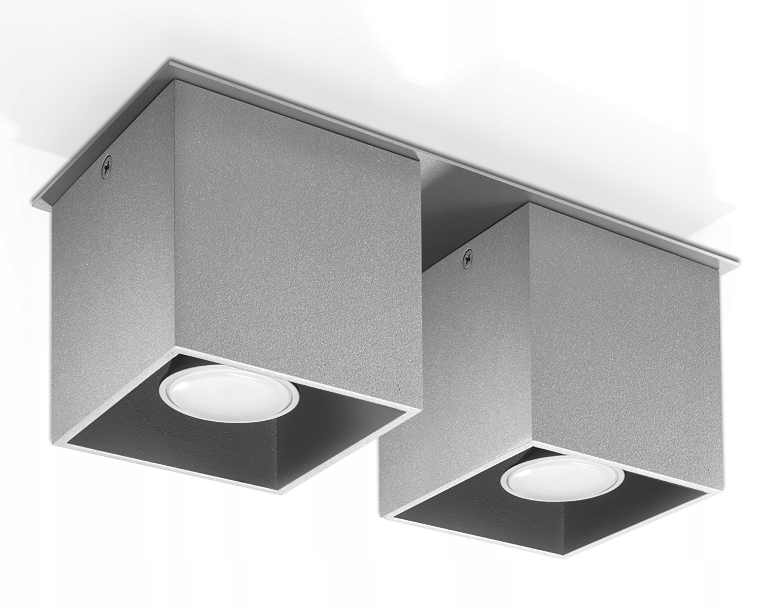 

Lampa Sufitowa Plafon Quad 2 Na Sufit Szary Sollux