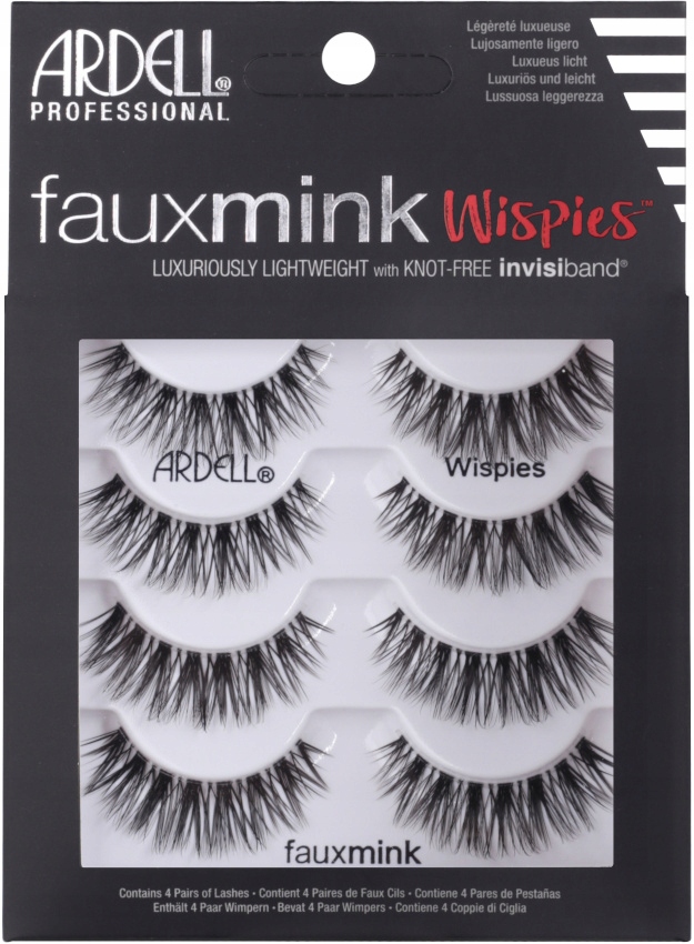 Ardell Faux mink Sada 4 párů řas Wispies