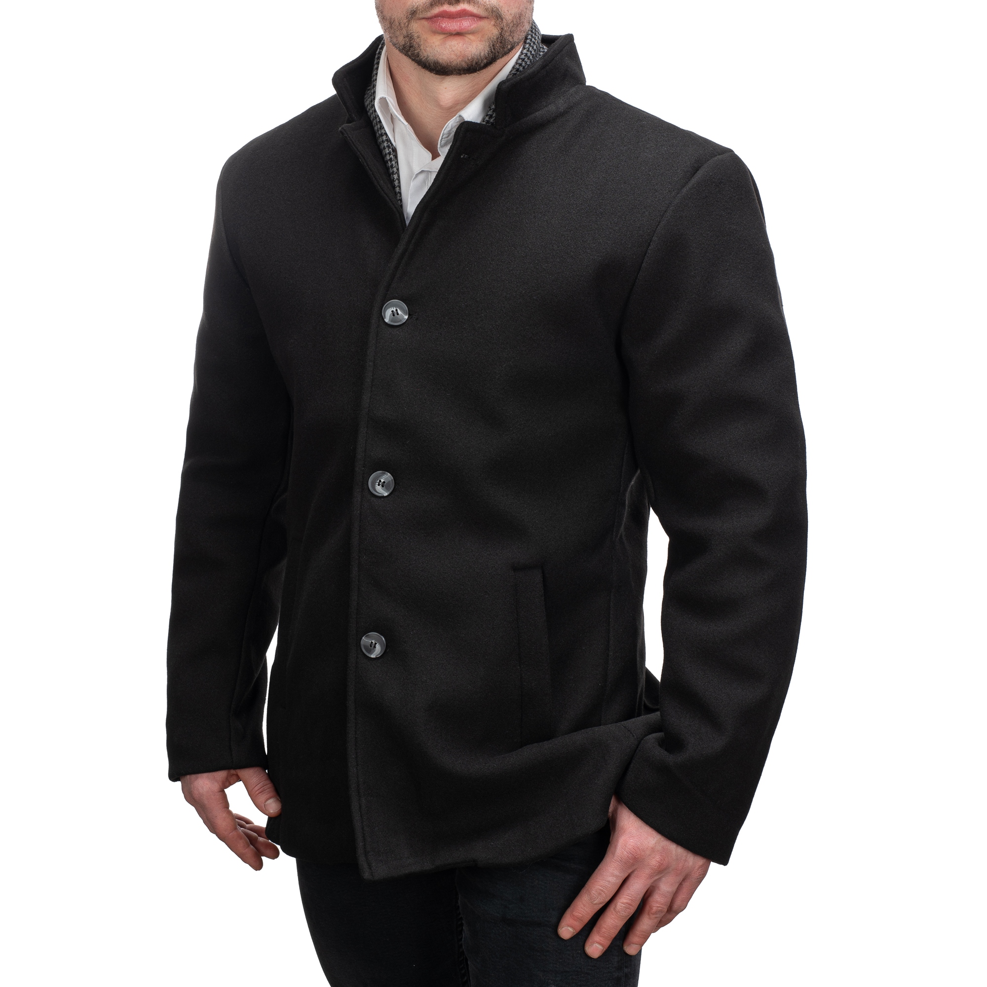 TM2402 r. XL ELEGANCKI JEDNORZĘDOWY MĘSKI PŁASZCZ OCIEPLANY Rozmiar XL