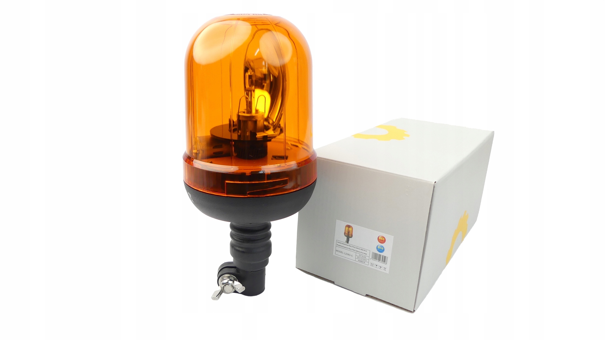 LAMPA OSTRZEGAWCZA BŁYSKOWA KOGUT ŚLIMAK ŻARÓWKOWA Elastyczny Trzpień Numer katalogowy części L2283-C