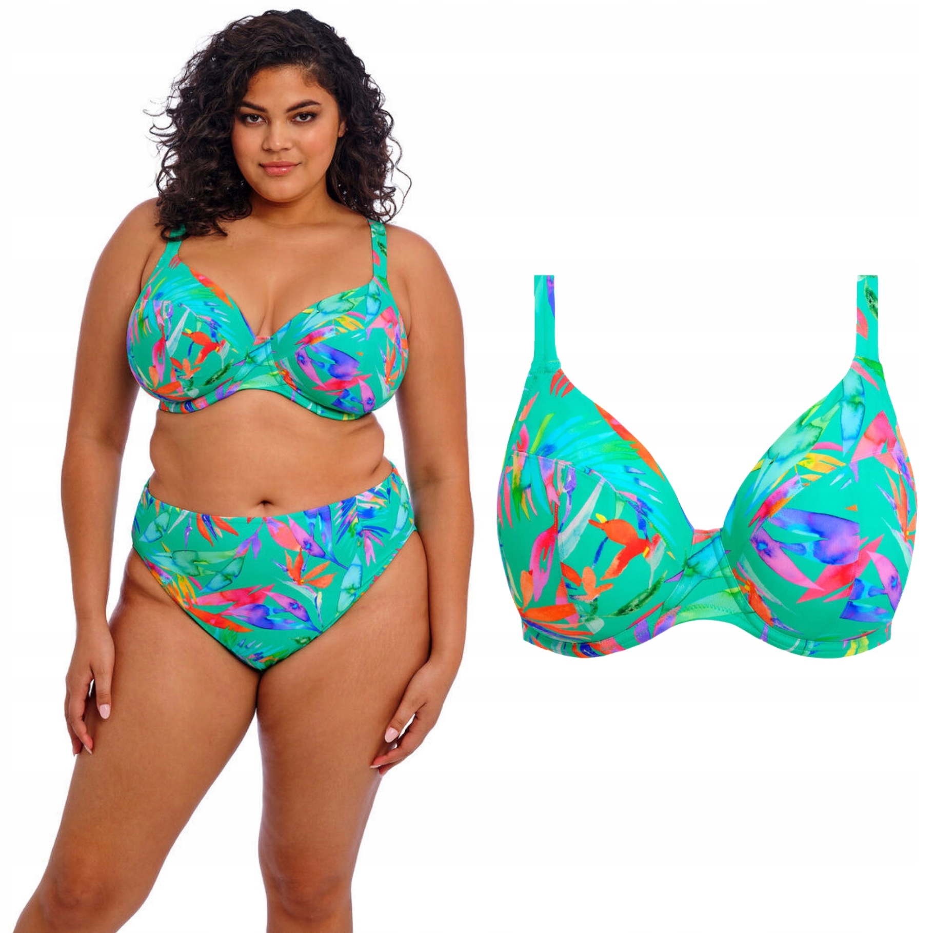 Elomi Plavková podprsenka Toyama Tides Plunge Bikini Top Jade 90G 40F