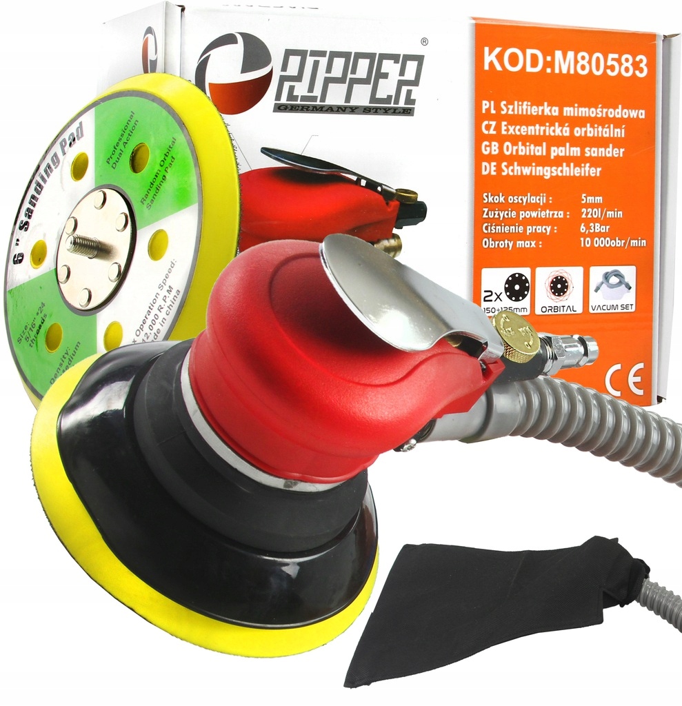 SZLIFIERKA PNEUMATYCZNA MIMOSRODOWA 125 150mm DYSK