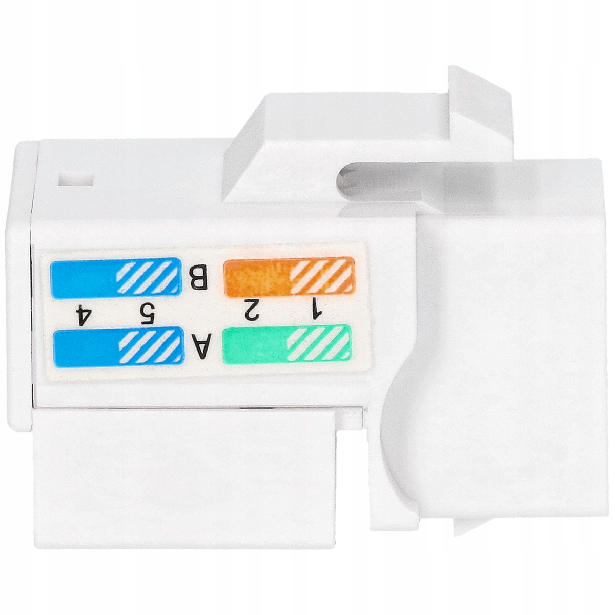 Moduł Keystone Gniazdo LAN RJ-45 KAT.6 biały EAN (GTIN) 5905527741663