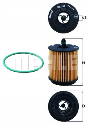 

Filtr oleju Knecht Ox 258D