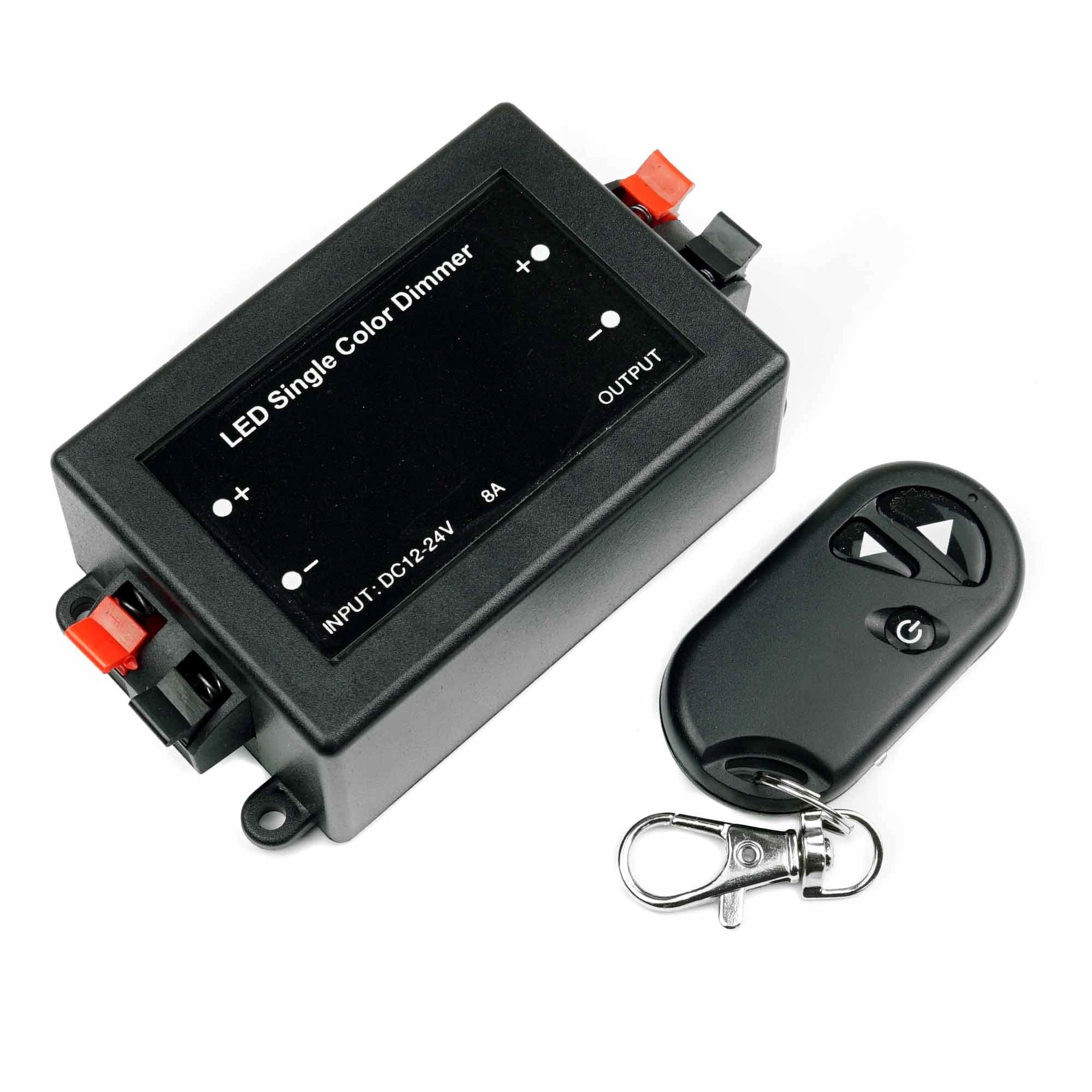 

Ściemniacz Led Dimmer 12V-24V 8A na pilota 433MHz