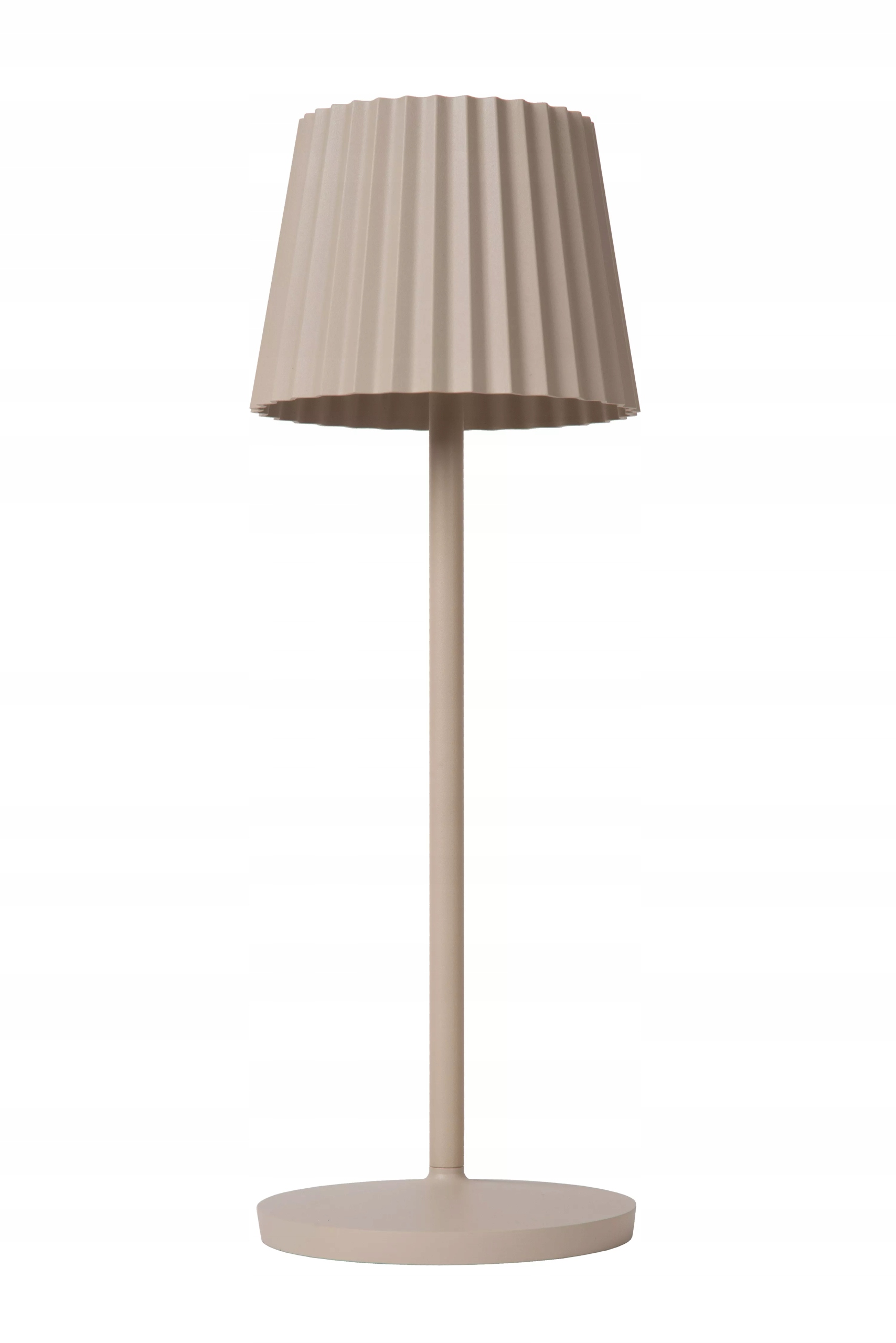Vonkajšia Led akumulátorová stolová lampa ozdobná, béžová, 38 cm Lucide