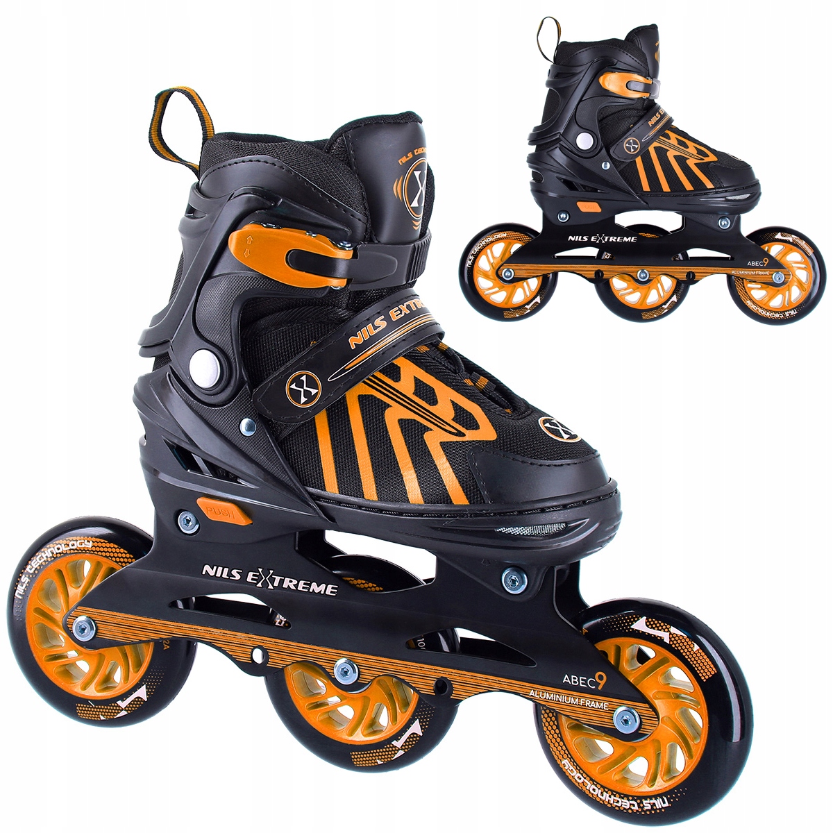 Brusle 2V1 29-33 Slalomové, Nastavitelné, 100 mm, Kaučukové