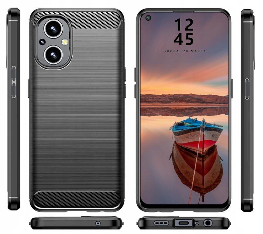 

Etui Karbon Pancerne Do Oppo Reno 7 Lite 2x Szkło