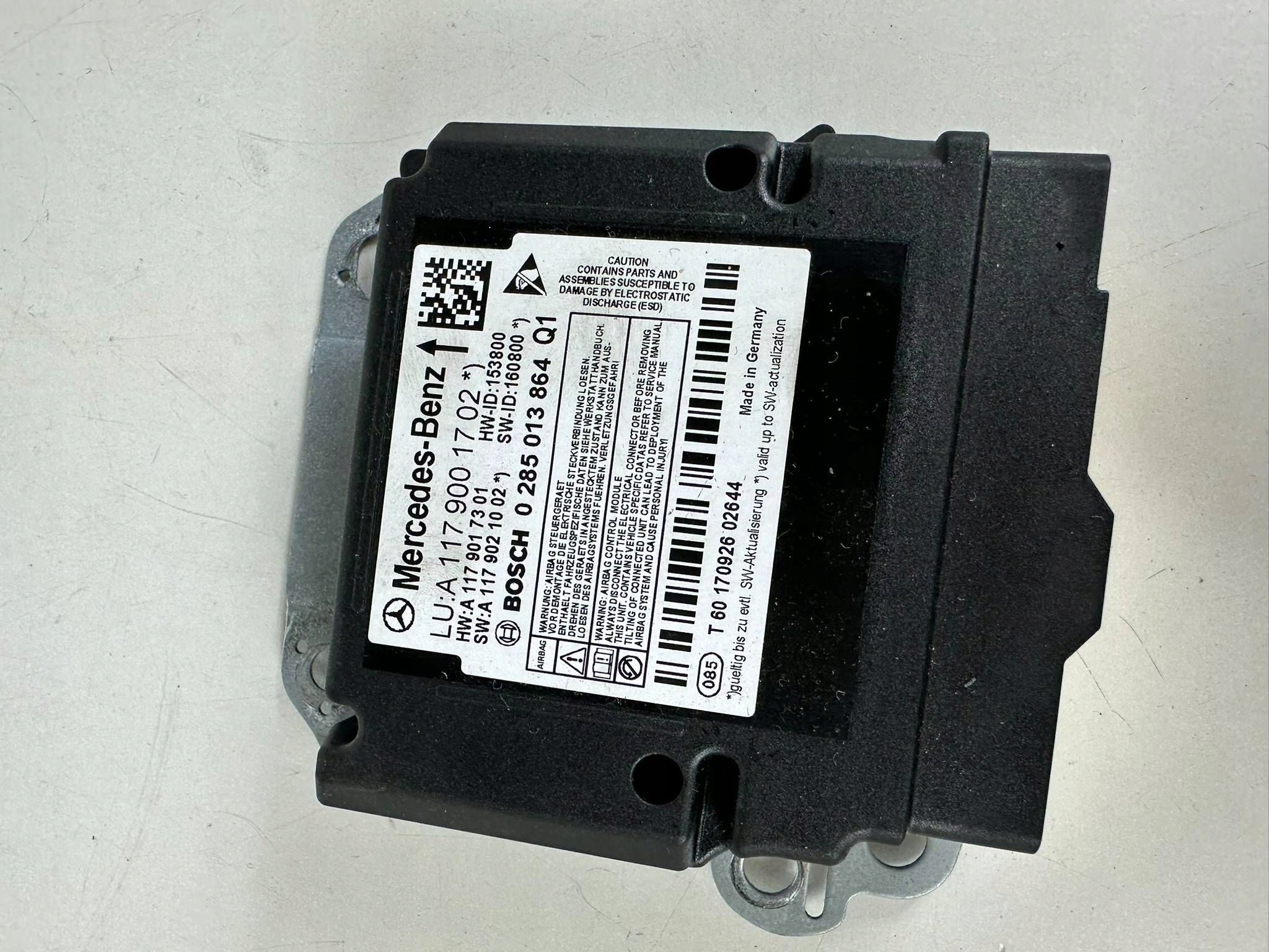 Mercedes-Benz GLA W156 2017 control unit / module airbag A1179001702