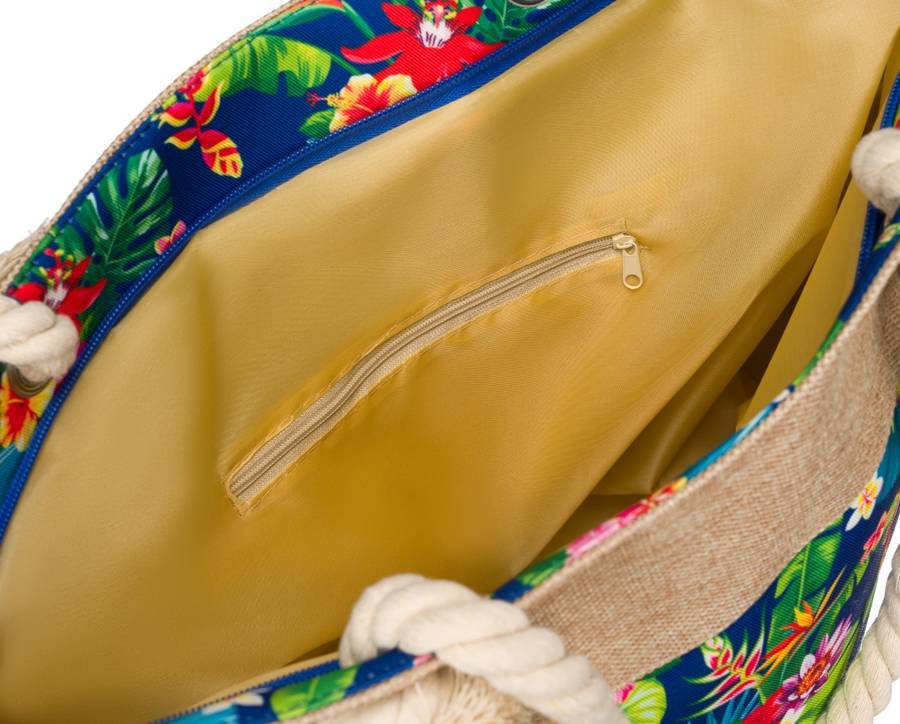 Torba Plażowa Duża Zapinana Na Zamek Torebka Shopper Na Piknik Miejska Kolekcja 2024