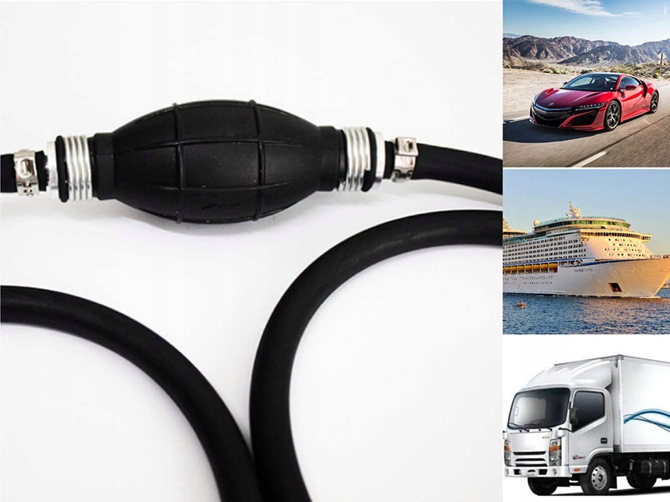 POMPKA POMPA RĘCZNA DO SPUSZCZANIA PALIWA WĄŻ Kod producenta 964871