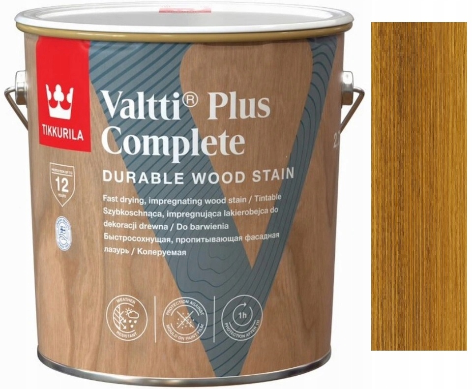 

Tikkurila Valtti Plus Lakierobejca Golden Oak 2.5L