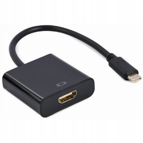 Adapter konwerter USB-C do HDMI (F), czarny