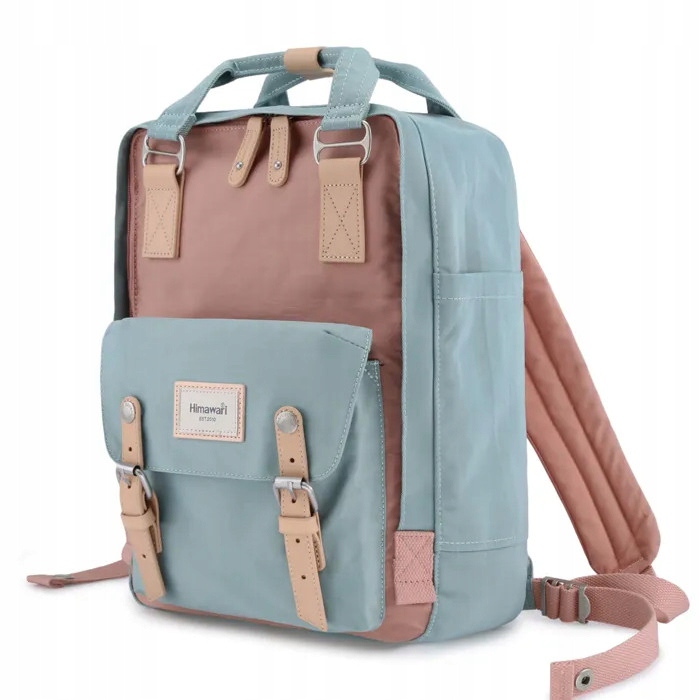 Plecak do samolotu wizzair Himawari HM188L na laptopa 13,3 14,1 nieb-różowy