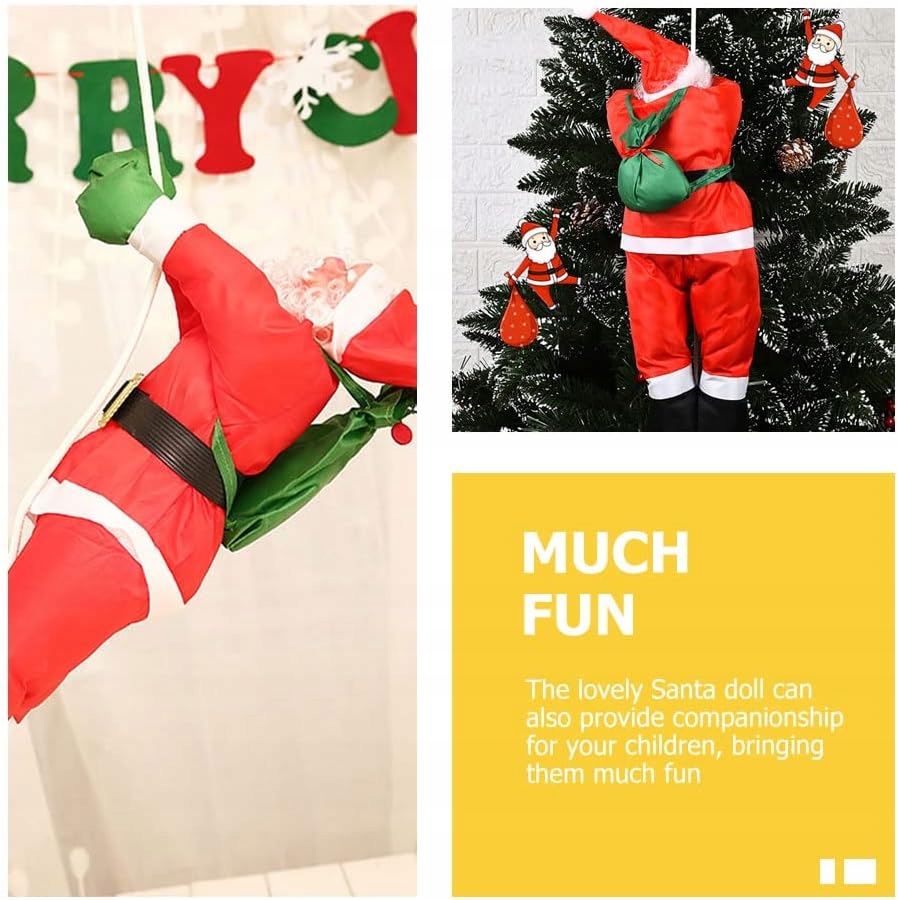 PIĘKNA OZDOBA WSPINAJĄCY SIĘ PO LINIE ŚW MIKOŁAJ Waga produktu z opakowaniem jednostkowym 0.4 kg