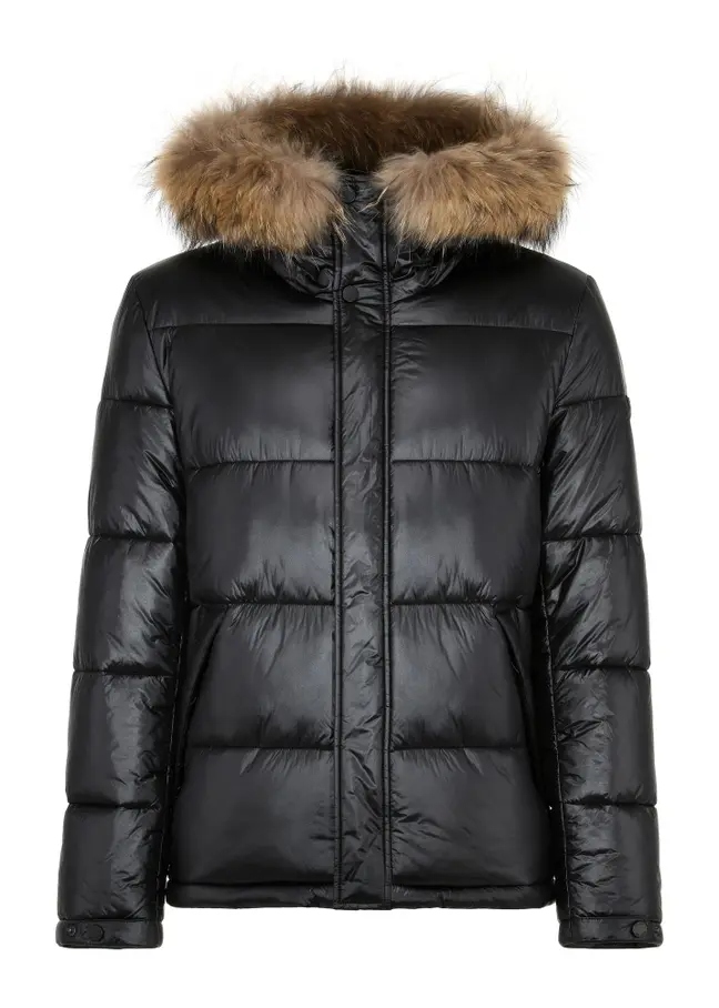 Ochnik pánská péřová bunda s kapucí KURMT-0341-99(Z25) velikost XL