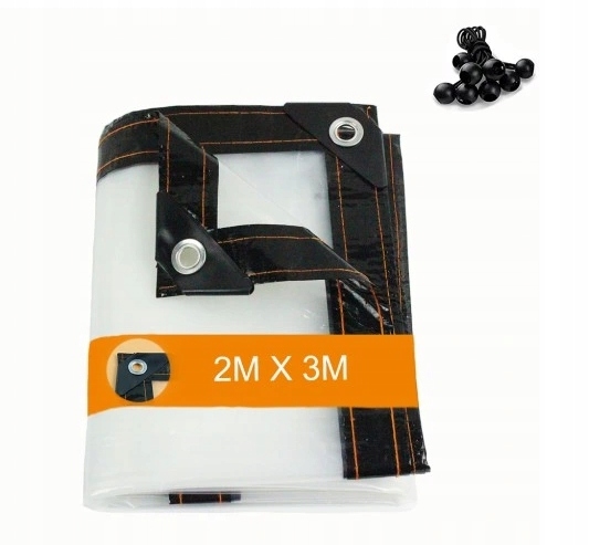 PRZEZROCZYSTA PLANDEKA ZASŁONY ZEWNĘTRZNE 3 X 2m MOCHRONA PRZED ŚNIEGIEM Szerokość 3 m